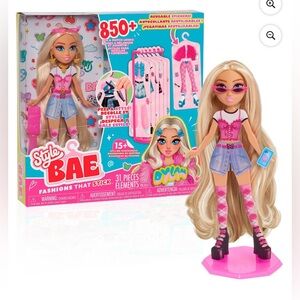 Pink and Blue Fashion Doll with Accessories